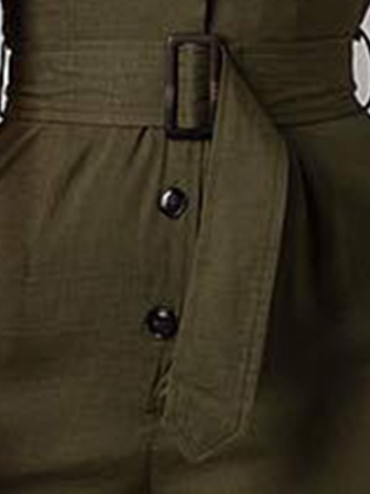 Combinaison Taille Haute Taille Haute Unie Pleine Longueur Pour Femmes