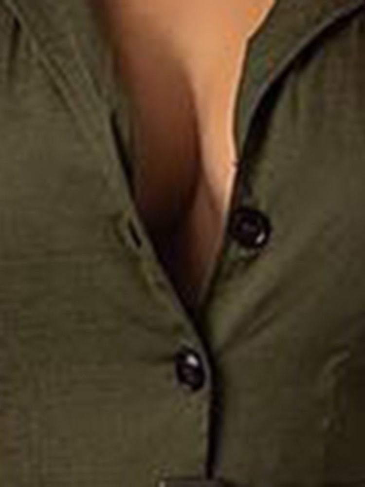 Combinaison Taille Haute Taille Haute Unie Pleine Longueur Pour Femmes