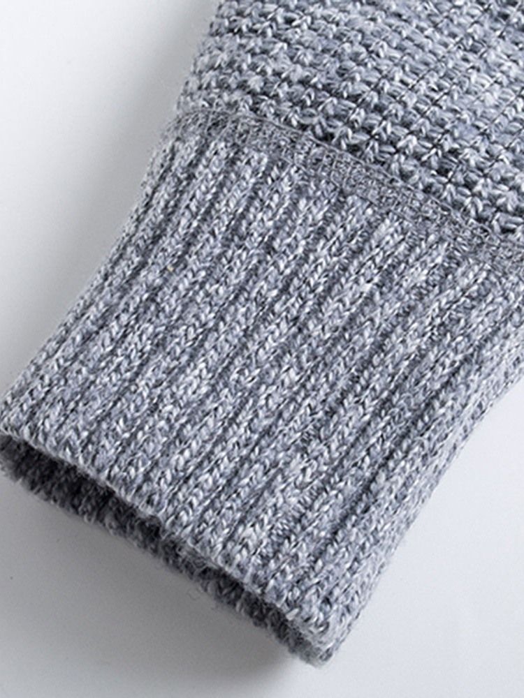 Pull À Col Montant En Patchwork De Blocs De Couleurs Pour Hommes À Fermeture Éclair Européenne
