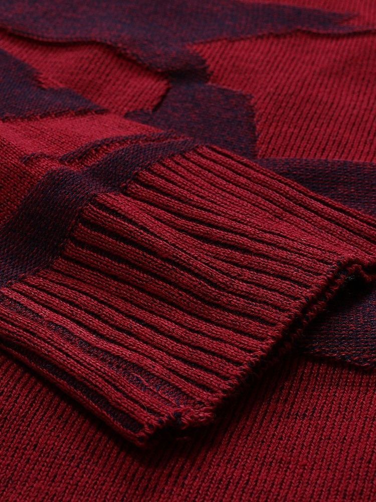 Pull Décontracté À Col Rond Et À Blocs De Couleurs Standard Pour Hommes