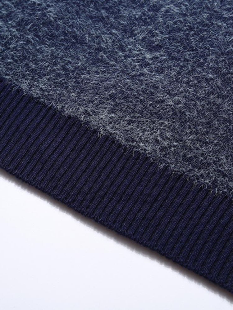 Pull Homme Européen Slim Standard Imprimé Color Block