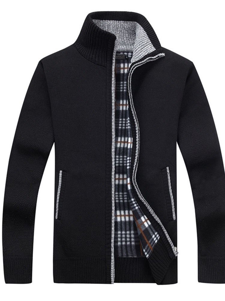 Pull Pour Hommes À Fermeture À Glissière Droite Standard À Col Uni