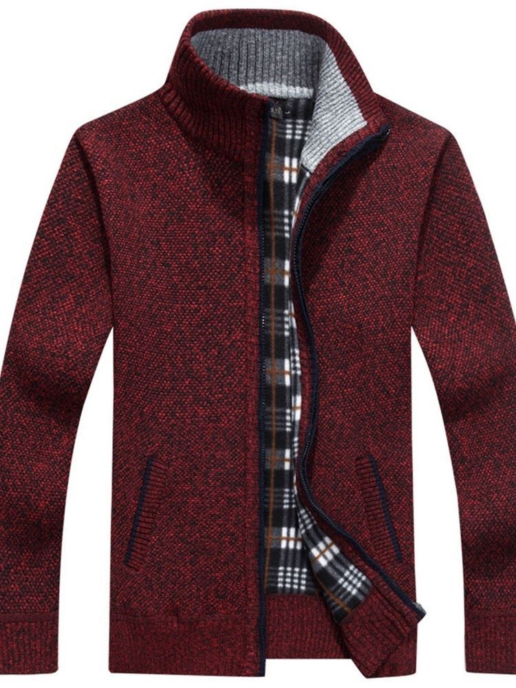 Pull Pour Hommes À Fermeture À Glissière Droite Standard À Col Uni