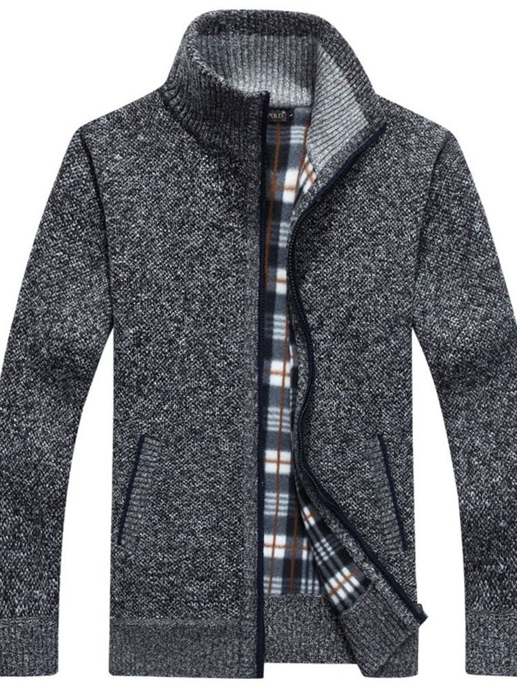 Pull Pour Hommes À Fermeture À Glissière Droite Standard À Col Uni
