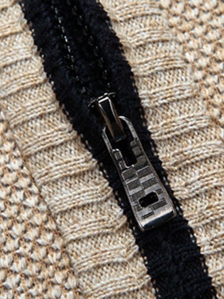 Pull Pour Hommes À Fermeture À Glissière Droite Standard À Col Uni