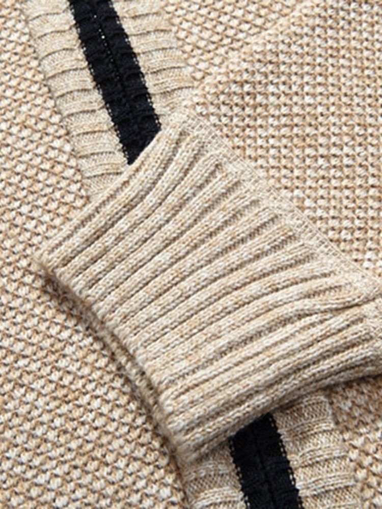 Pull Pour Hommes À Fermeture À Glissière Droite Standard À Col Uni