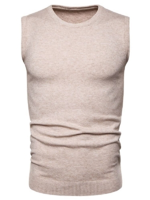Pull Mince Standard À Col Rond Pour Hommes