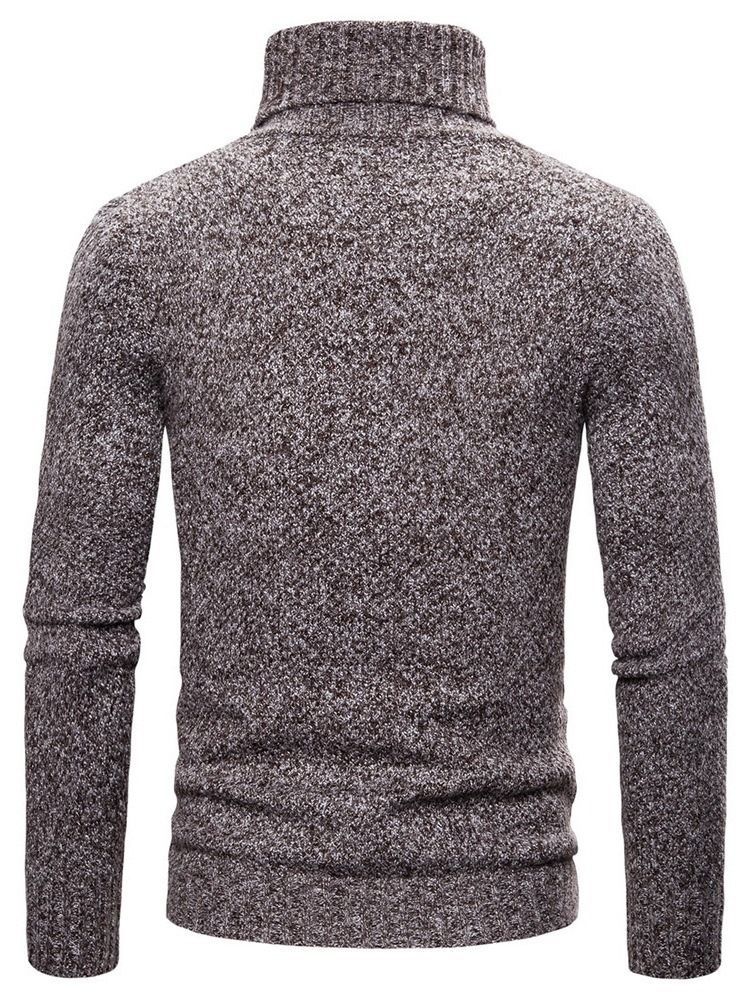 Pull Simple À Col Roulé Standard Pour Hommes