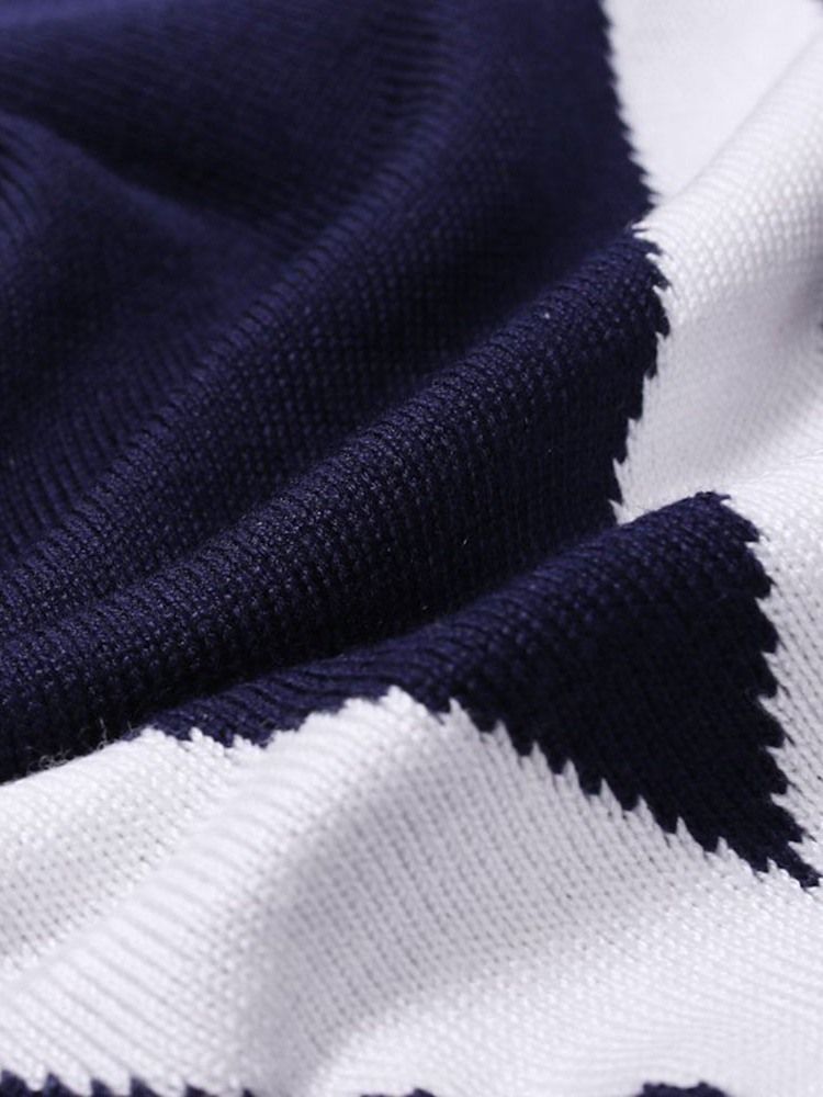 Pull Slim Standard Patchwork Color Block Automne Homme