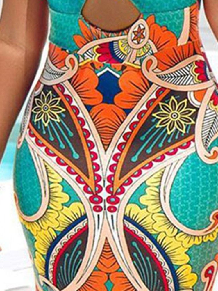 Robe Pour Femme Sans Manches Creuse Et Longue Au Sol