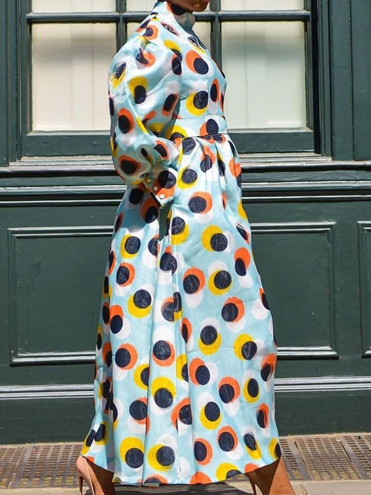 Robe Longue À Manches Longues Et Col Roulé Pour Femme