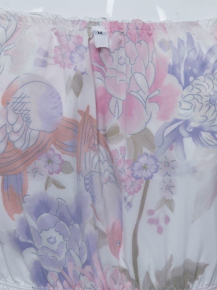 Robe Longue Sans Bretelles Pour Femmes À Imprimé Floral