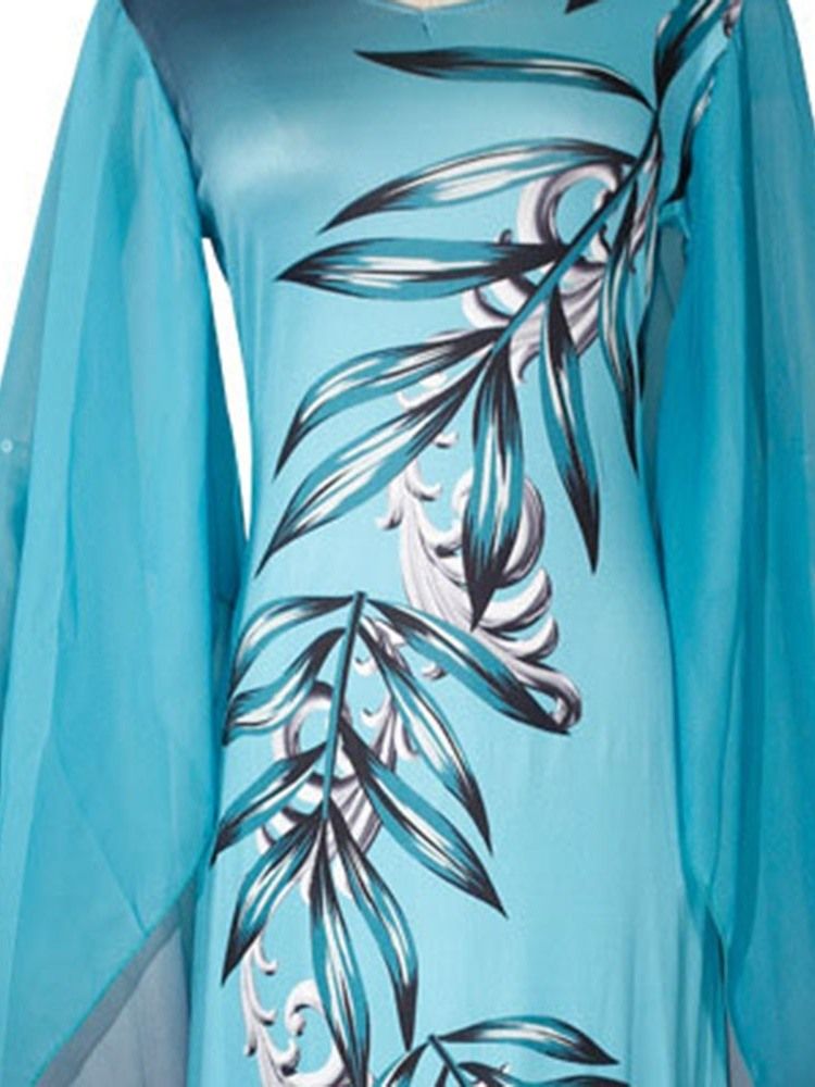 Robe Moulante D'été À Manches Longues Et Col En V Pour Femmes