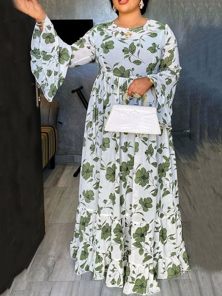 Robe Pull À Manches Longues Et Col Rond Pour Femme