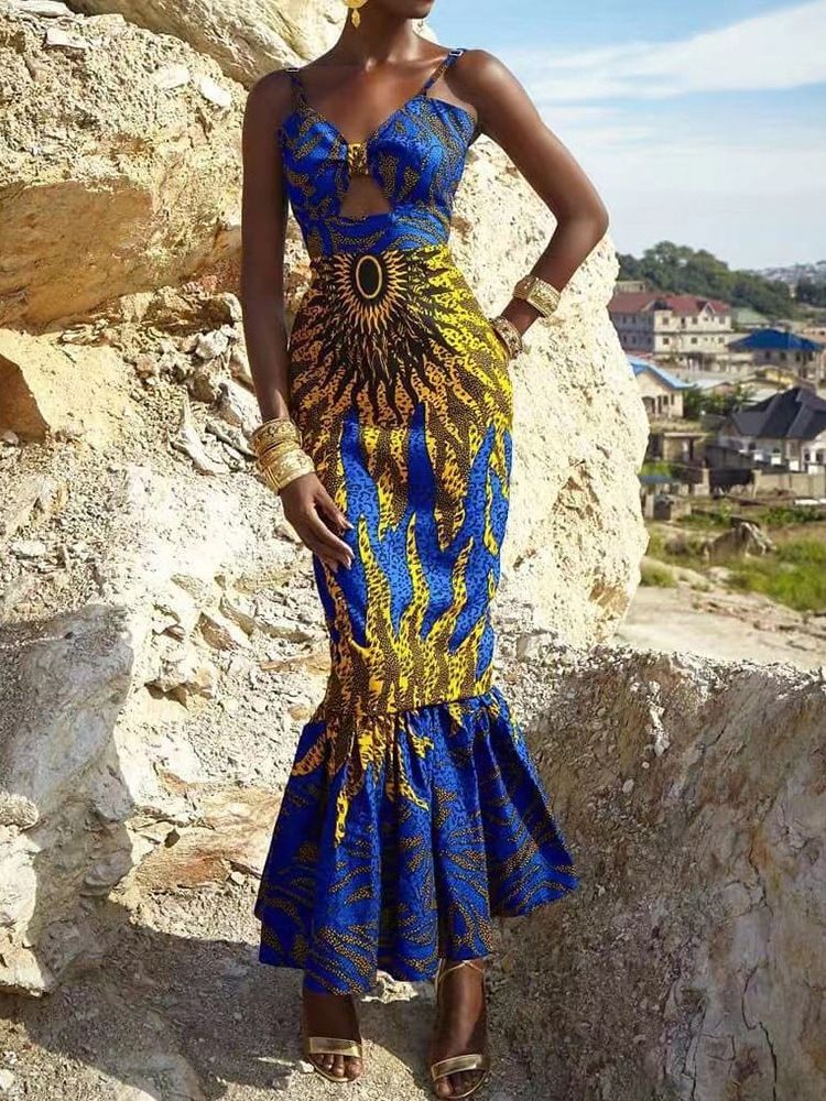 Robe De Soirée Cocktail À Bretelles Spaghetti À Col En V Et Longueur Au Sol Pour Femmes