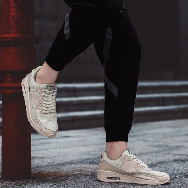 Baskets En Maille Pu À Lacets Et À Lacets Pour Hommes