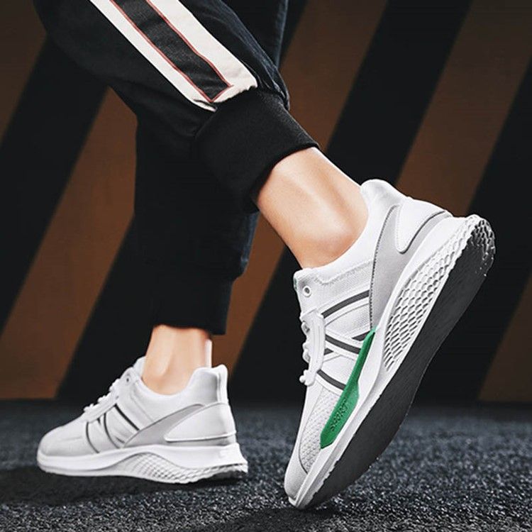 Chaussures De Sport À Lacets Et Patchwork À Bout Rond Pour Hommes