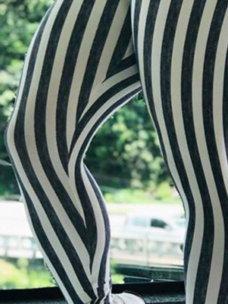 Leggings De Yoga Push-up Taille Haute Imprimé À Rayures Pour Femmes Leggings Tiktok Taille Haute