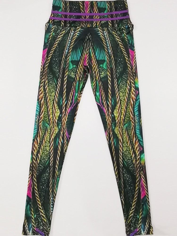 Pantalon De Yoga Anti-transpiration Pour Femme Imprimé Sur Toute La Longueur Leggings Tiktok À Taille Haute