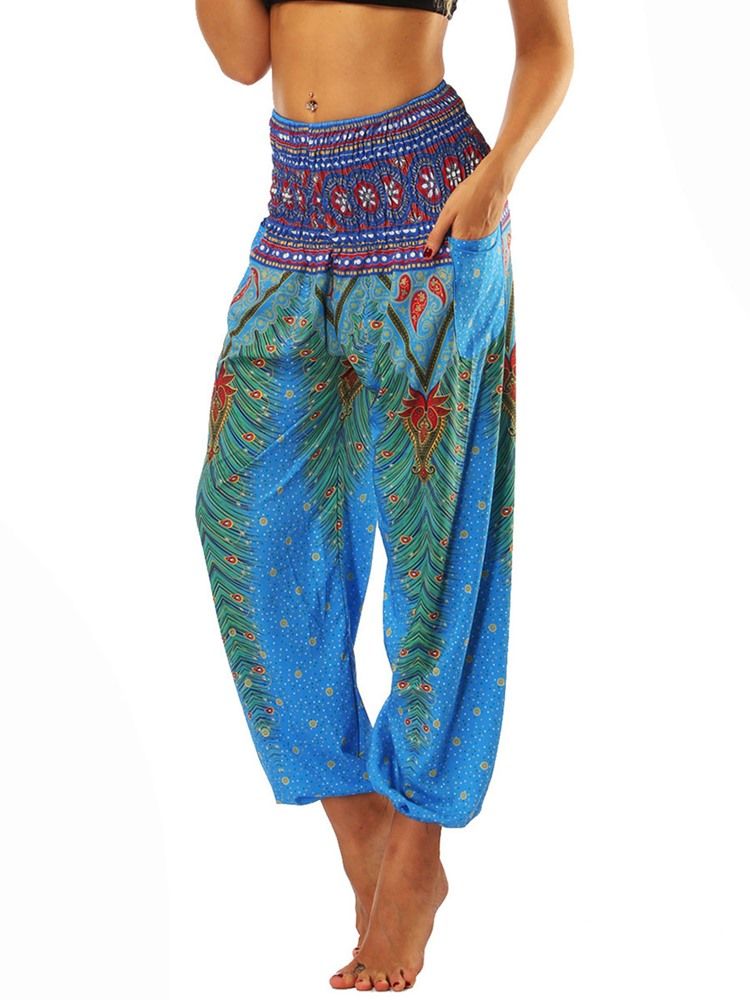 Pantalon De Yoga De Danse De Rue Géométrique À Imprimé Bohème Pour Femmes