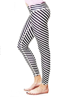 Pantalon De Yoga À Rayures Zébrées Et À Séchage Rapide Pour Femmes Leggings Tiktok À Taille Haute