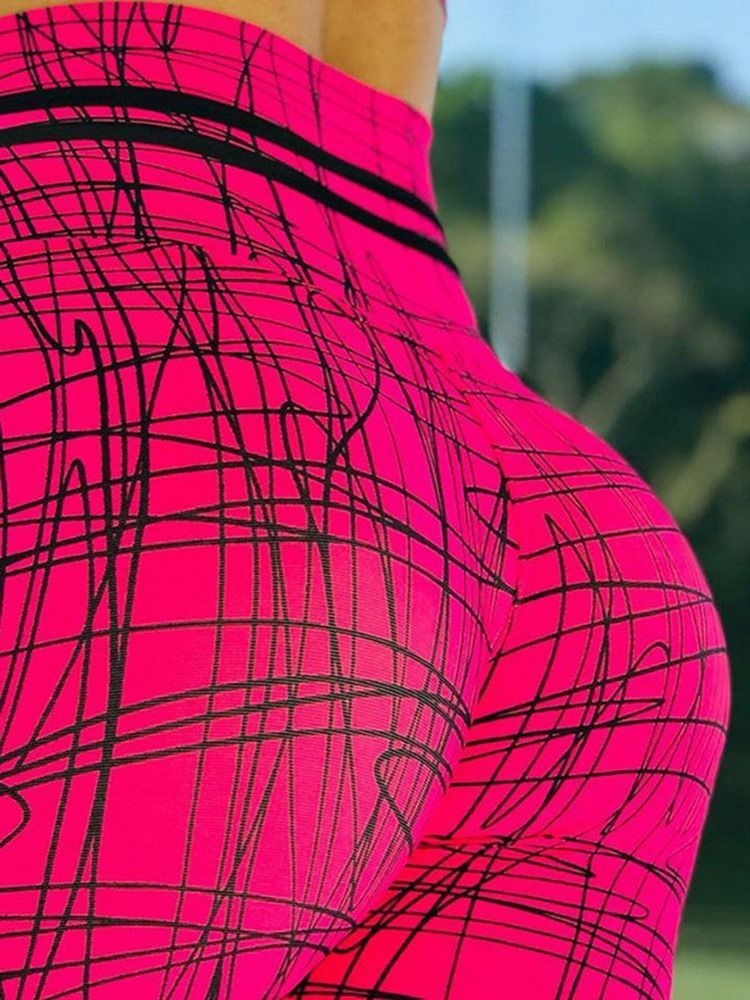 Pantalon De Yoga De Sport De Gymnastique À Imprimé Géométrique Pour Femmes Leggings Tiktok À Taille Haute