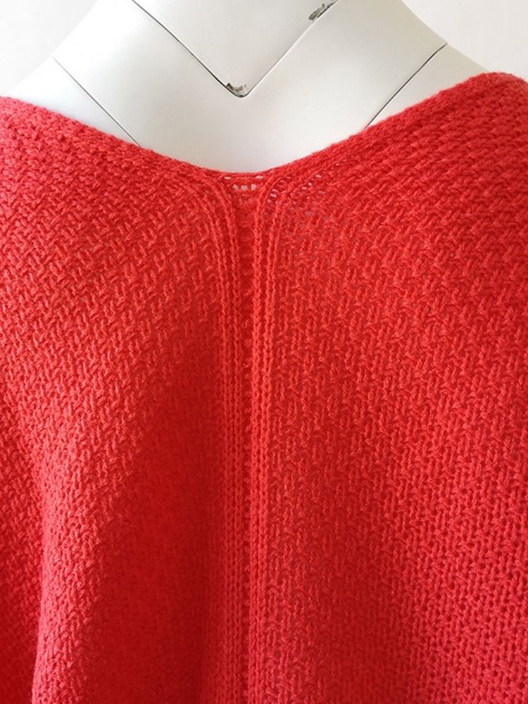 Chandail D'automne À Manches Longues Et Manches Chauve-souris Pour Femmes
