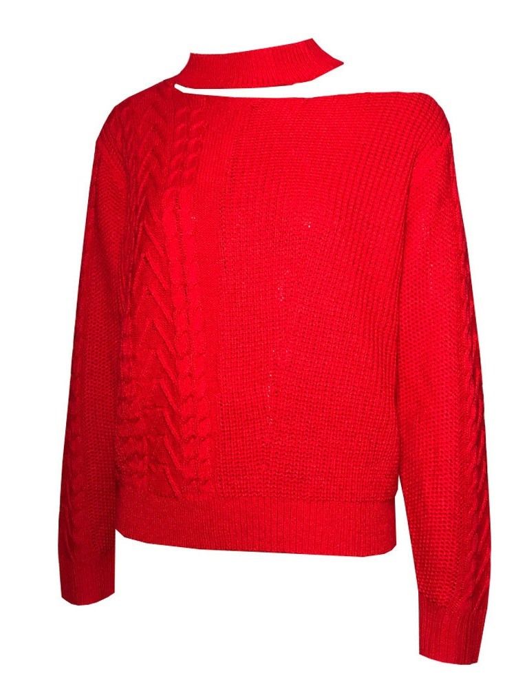 Pull À Manches Longues Uni Standard Pour Femmes