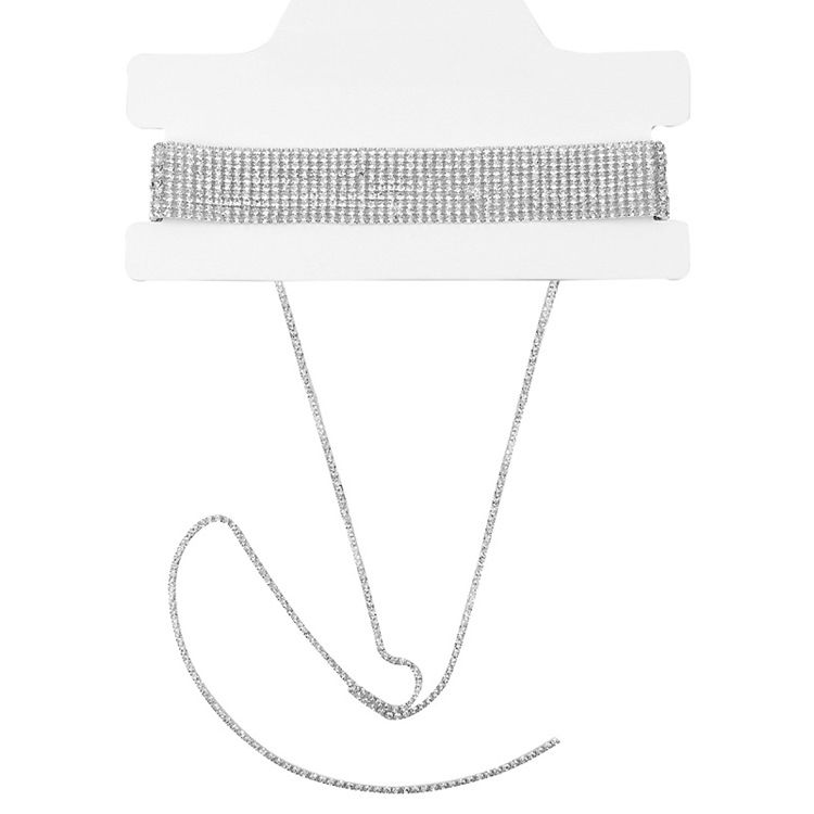Collier Ras De Cou Scintillant En Strass