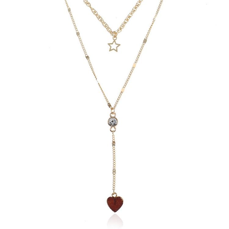 S Collier Pendentif Coeur Séduisant Pour Femme