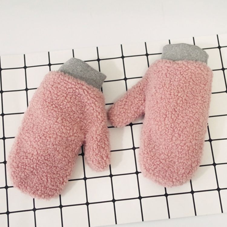 Gants Pour Femmes De Couleur Pure Cutie Fluffy