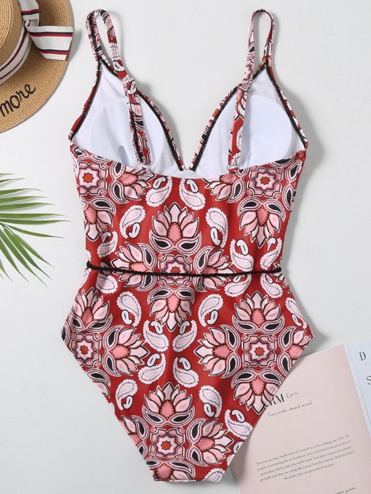 Maillots De Bain Sexy À Blocs De Couleurs Floraux Pour Femmes