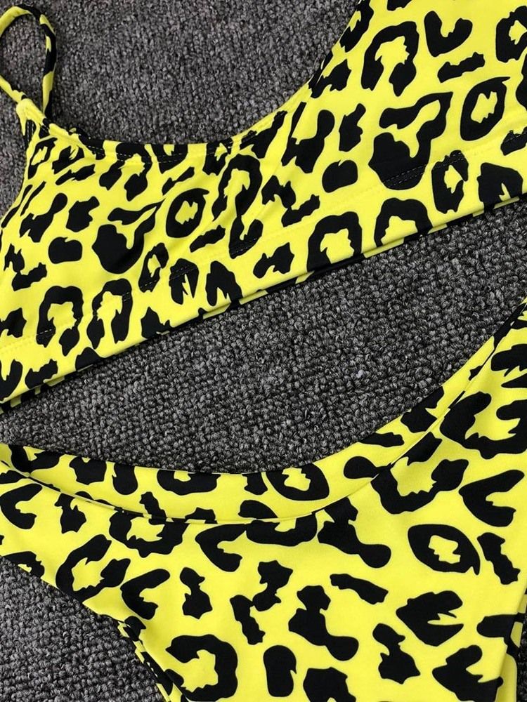 Ensemble De Bikini À Imprimé Léopard Pour Femme