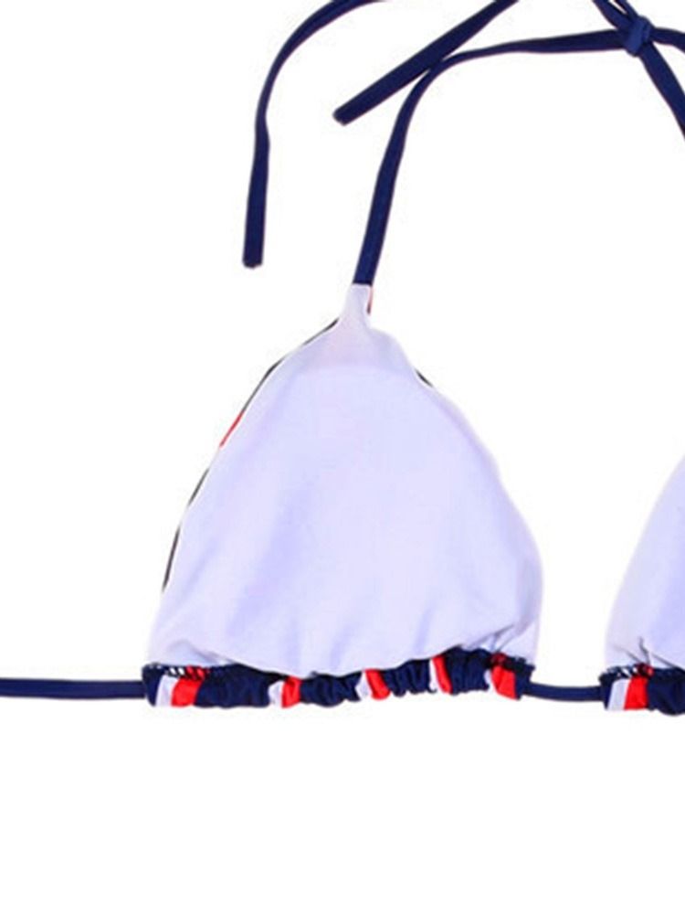 Ensemble De Bikini À Lacets À Rayures Sexy Pour Femmes