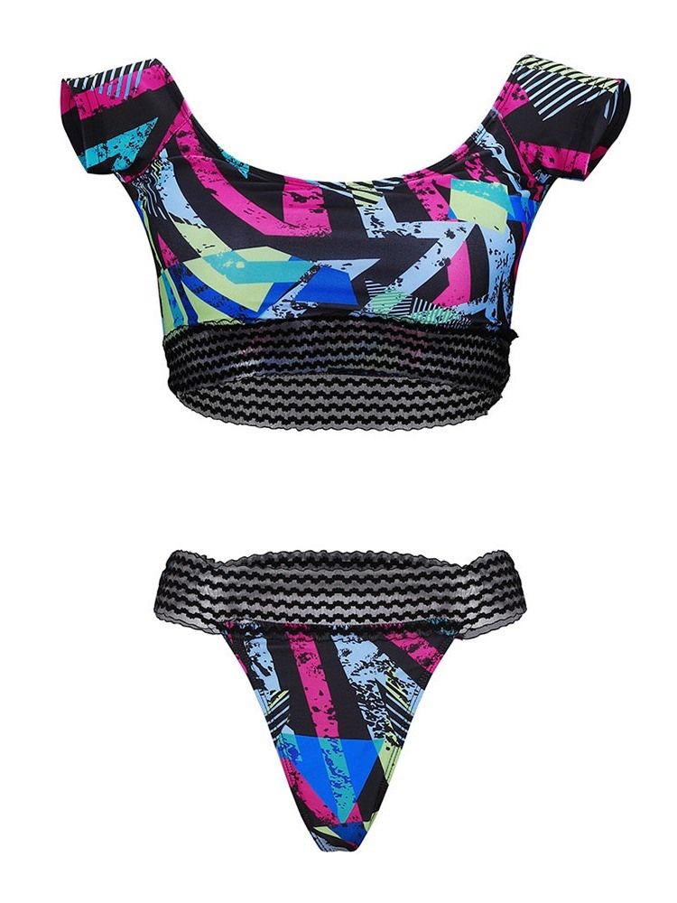 Maillot De Bain Tankini Femme Micro Rayé