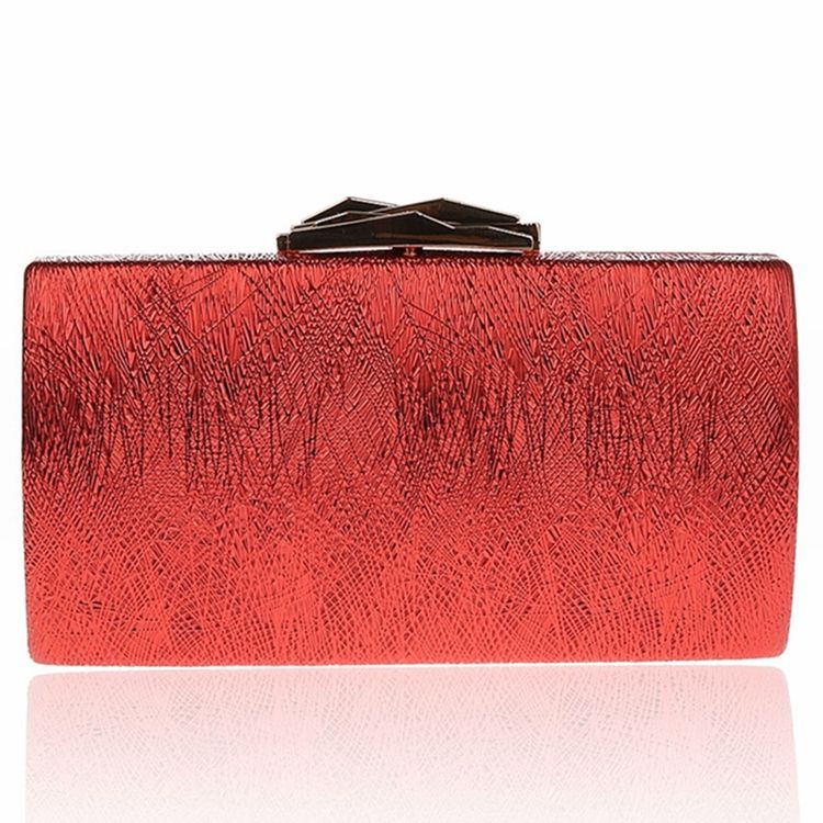 Pochette De Soirée En Chaîne De Couleur Unie