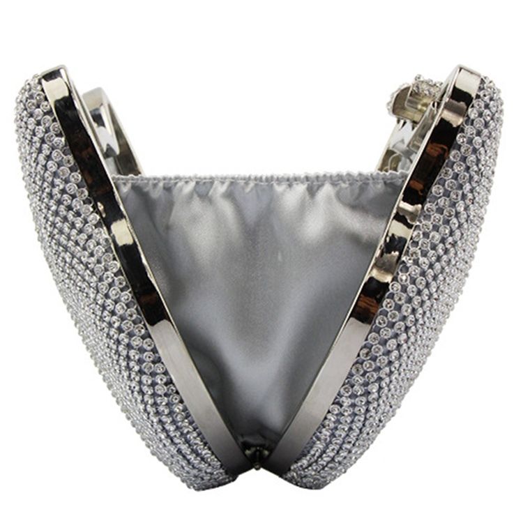 Pochette De Soirée En Forme De Chat Strass Brillant