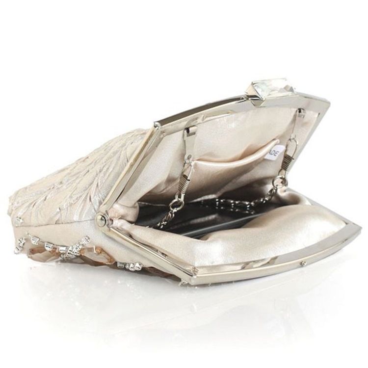 Pochette De Soirée En Strass À Carreaux Géométriques Nobles