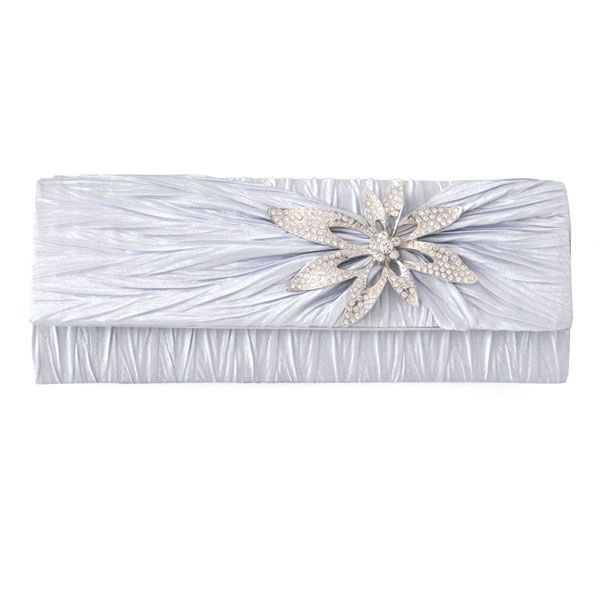 Pochettes Plissées Embellies En Forme De Fleur En Strass Vintage