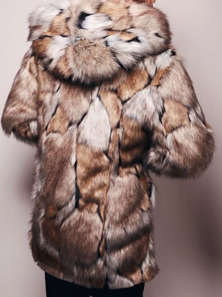 Manteau D'hiver Européen Mi-long À Capuche Pour Hommes