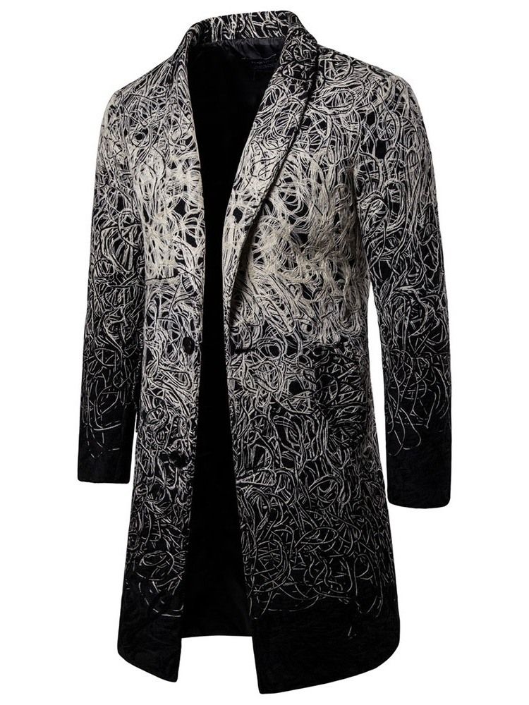 Manteau Européen Pour Hommes Avec Bouton De Bloc De Couleur