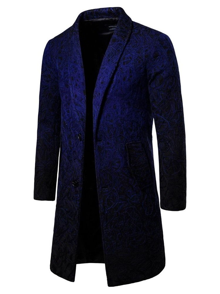 Manteau Européen Pour Hommes Avec Bouton De Bloc De Couleur