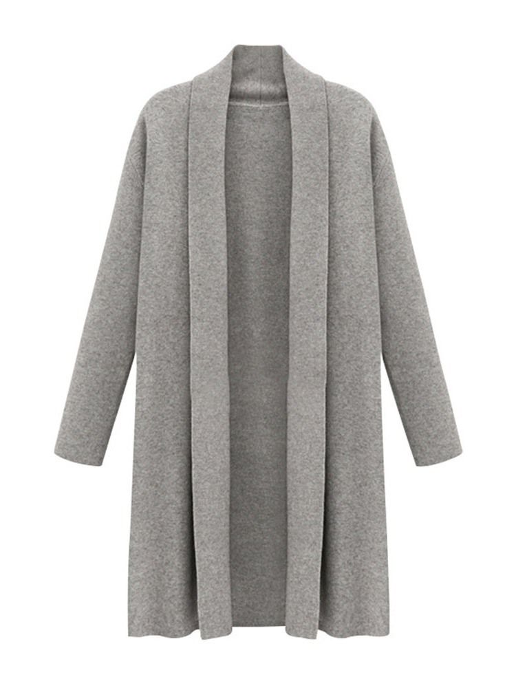 Trench-coat Décontracté D'hiver À Long Revers Pour Femmes