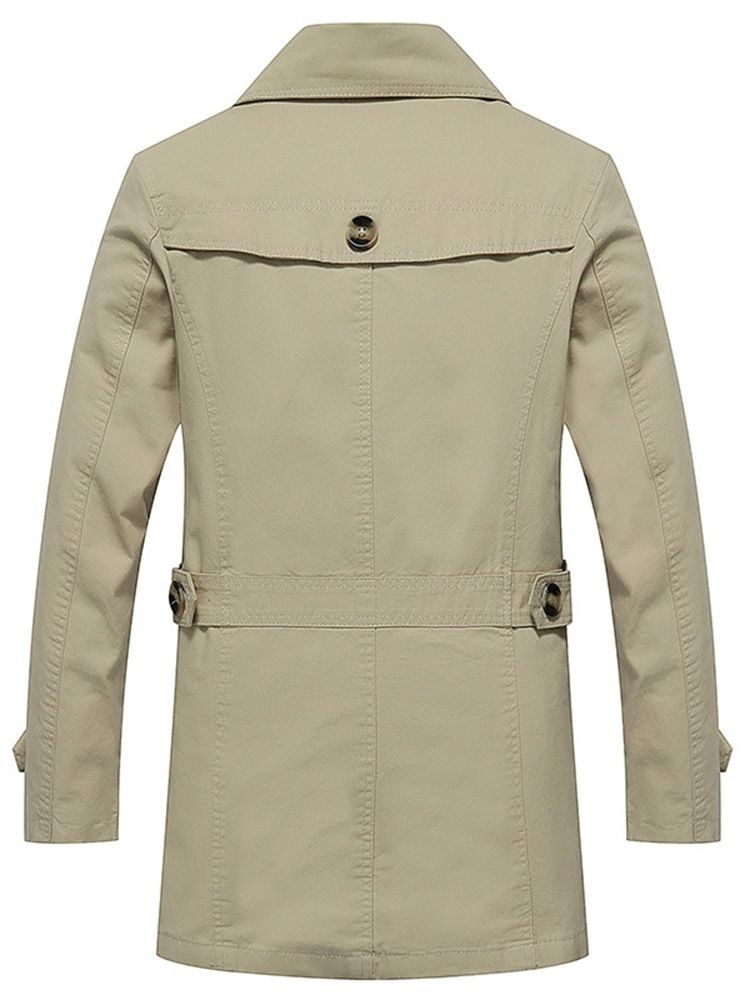 Trench-coat Décontracté Mi-long À Boutons Unis