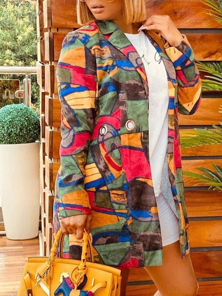 Trench-coat Slim Long À Revers Cranté Pour Femme