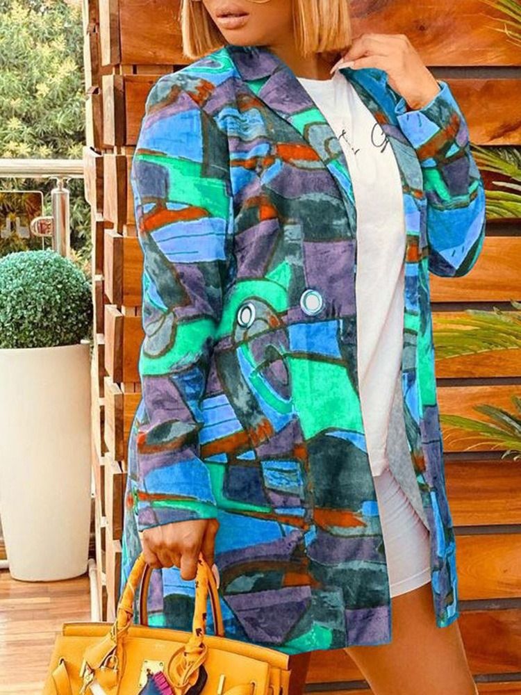 Trench-coat Slim Long À Revers Cranté Pour Femme