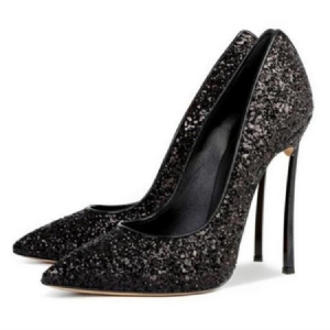 Chaussures De Bal À Enfiler À Paillettes Et À Talons Aiguilles Pour Femmes