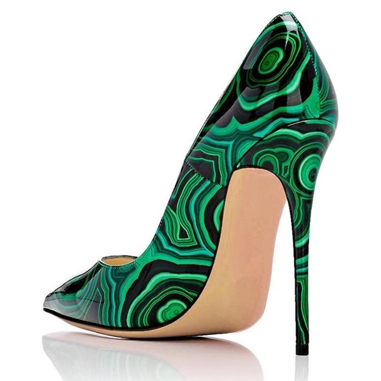 Chaussures De Bal Pour Femmes À Bout Pointu Et À Blocs De Couleur