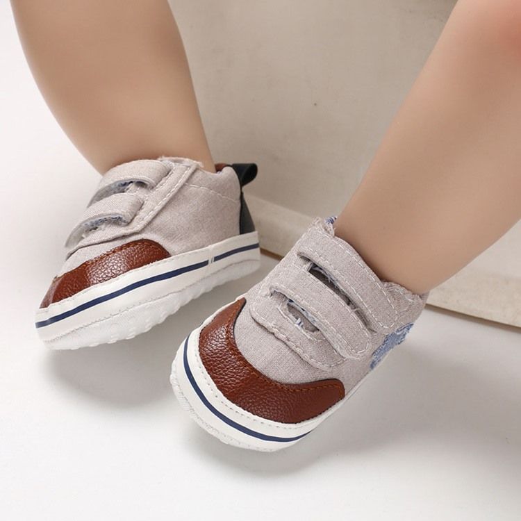 Chaussures Pour Tout-petits En Toile Velcro Color Block