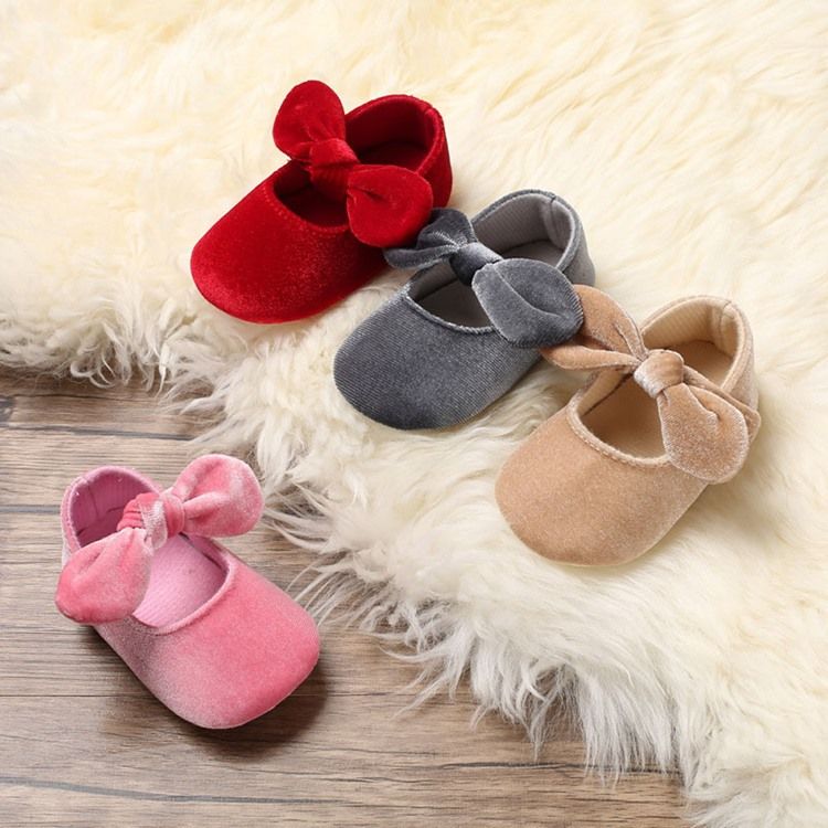 Chaussures Velcro Bowknot Pour Tout-petits